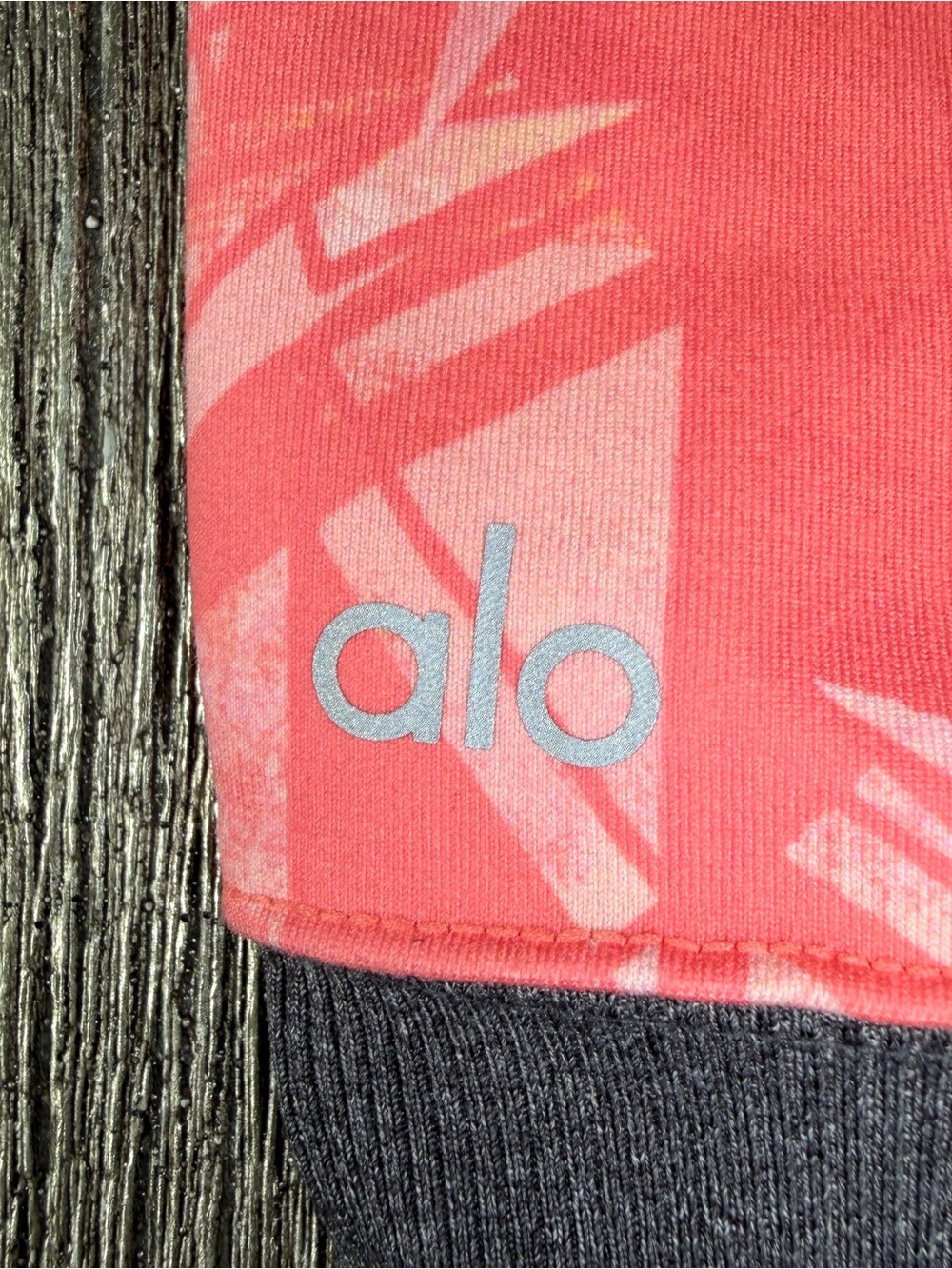 Alo Goddess Ribbed Leggings Warmers Womens Size XS Orange And Gray Yoga Exercise - Picture 7 of 8